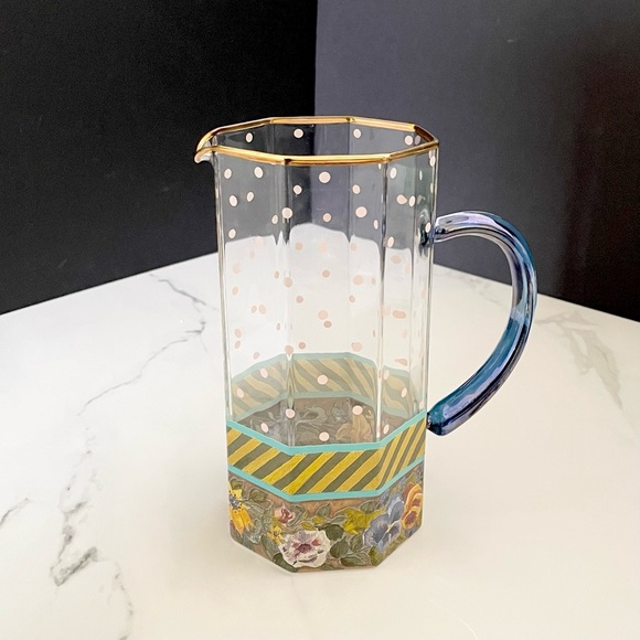 MacKenzie-Childs Other - Garland Glass Pitcher by Mackenzie Childs
